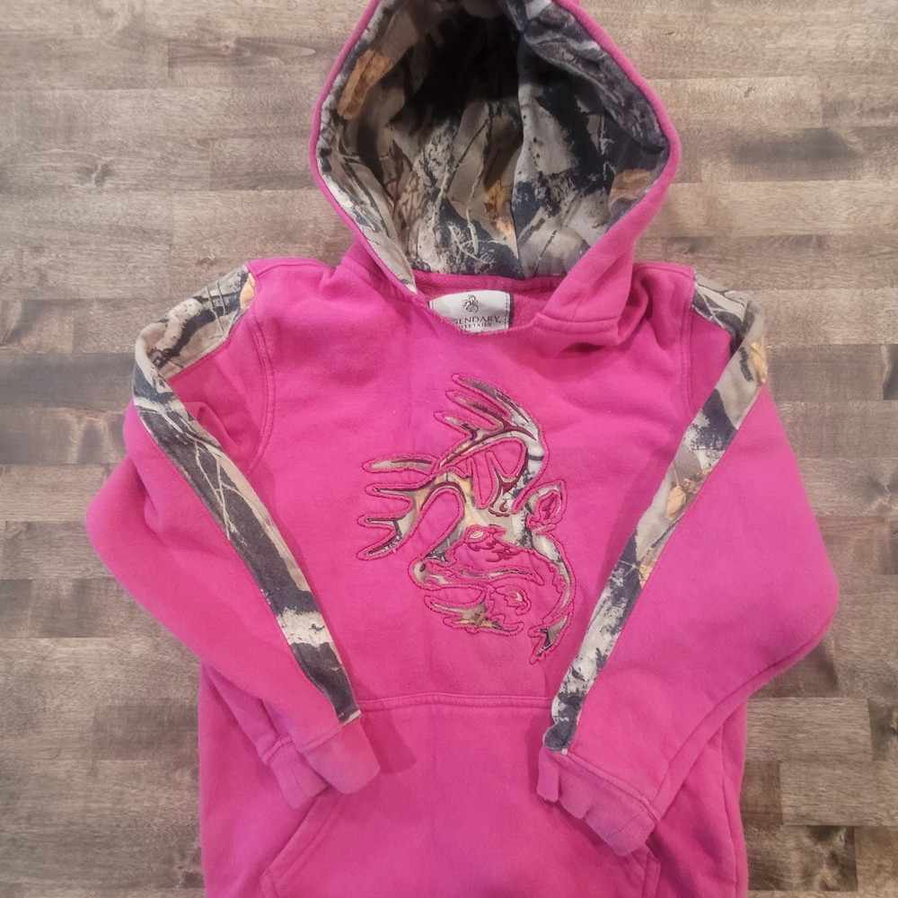 Legendary Whitetails Pink Hoodie with Camouflage Details